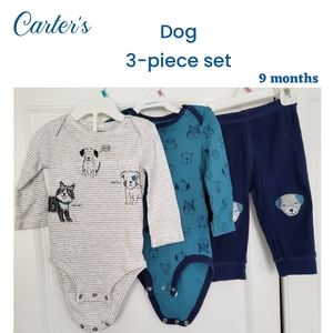 Carter's Dog Onesies Outfit 3 pieces